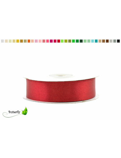 Ruban satin 18 mm de large par bobine de 25m rouge poupre