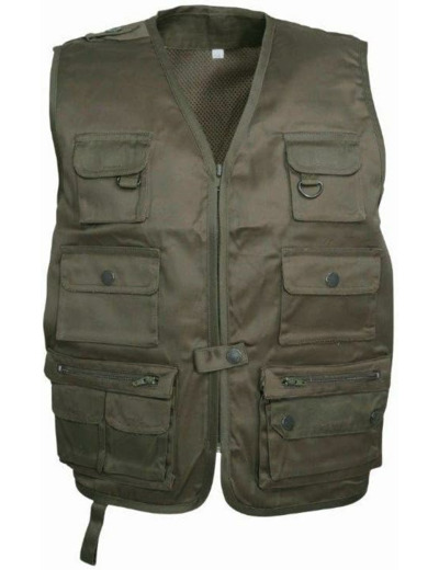 Percussion - Gilet Reporter enfant Percussion 4 ans Kaki