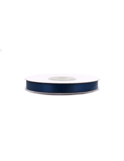 Ruban satin double face 10 mm de large 20 metres de long Bleu marine