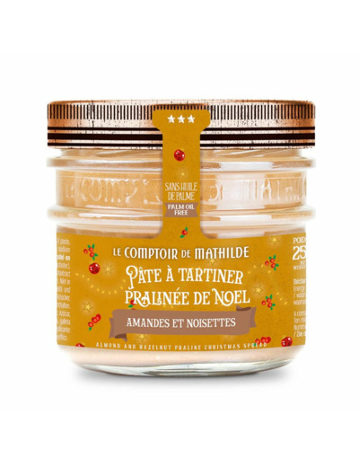 Pâte A Tartiner Pralinée de Noël Amandes et Noisettes 250G