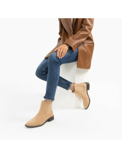 Bottines beige - Charlie - Vanessa Wu