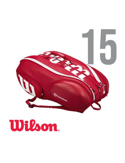 WILSON VANCOUVER PRO STAFF 15 PACK Red/White