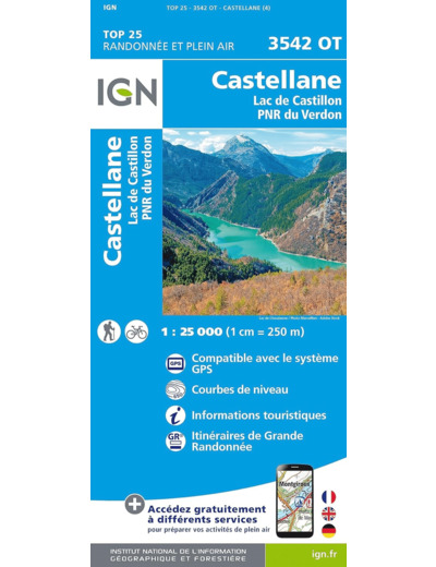 3542OT CASTELLANE LAC DE CASTILLON PNR DU VERDON