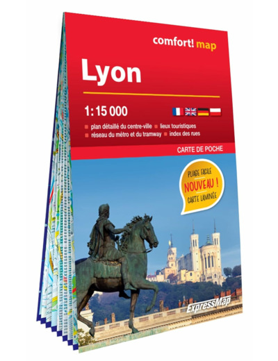 LYON 1/15.000 (CARTE LAMINEE FORMAT POCHE - PLAN DE VILLE)