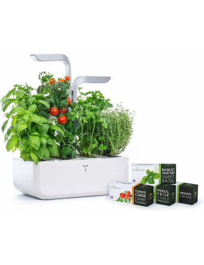 Véritable® Smart (Arctic White Version) - Potager d’Intérieur Fabriqué en France – Jardin Autonome Intelligent avec sa Technologie Adapt’ Light - Livré avec 4 Lingots® SMART Arctic White