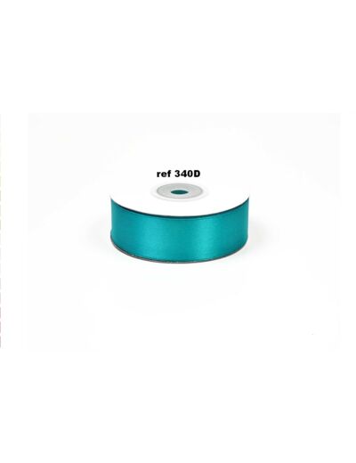 Ruban satin turquoise foncé 340D largeur 25 mm