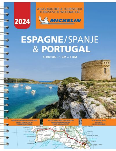 ATLAS EUROPE - ATLAS ESPAGNE & PORTUGAL / SPANJE & PORTUGAL 2024 (A4 - SPIRALE)