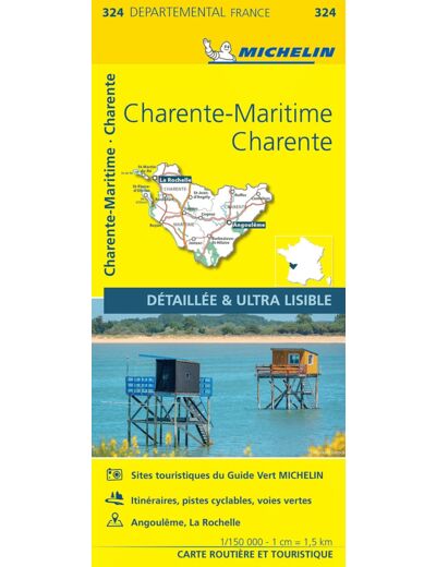 CARTE DEPARTEMENTALE CHARENTE-MARITIME, CHARENTE