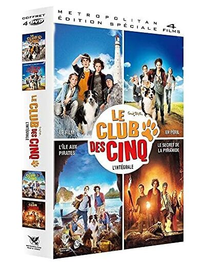 Coffret 4 DVD - Le Club des Cinq L'intégrale - 4 Films (Le Film, En Péril, L'Île aux pirates, Le secret de la pyramide)