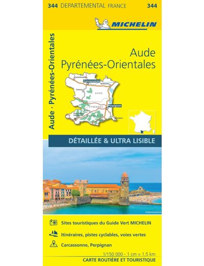 CARTE DEPARTEMENTALE AUDE, PYRENEES-ORIENTALES