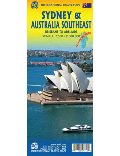 SIDNEY AND AUSTRALIA SOUTHEAST WATERPROOF MAP