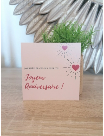 Carte "Joyeux anniversaire" 11x11cm