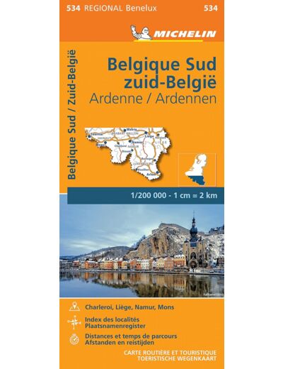 CARTE REGIONALE BELGIQUE SUD, ARDENNE / ZUID-BELGIE, ARDENNEN