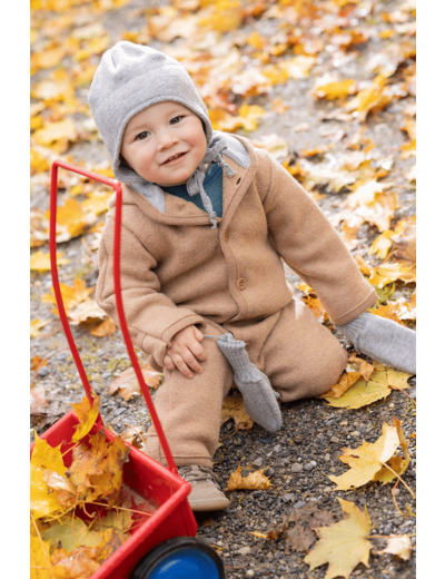 Bonnet en laine bouillie, Caramel - Disana