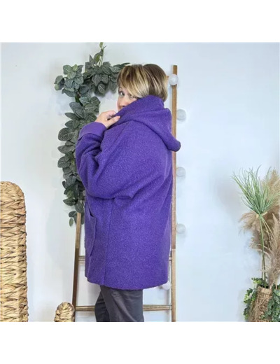 M217- Manteau Bouclette (Tu) (violet)