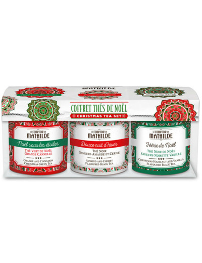 Coffret Thés de Noël 3x25g Boîte métal