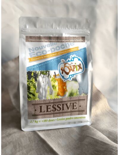 Lessive poudre 2,7kg (180 doses) - Soapix