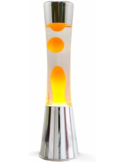 I-TOTAL - Lampe à Lave Magma/Lampe à Lave (Blanc/Orange) Blanc / Orange