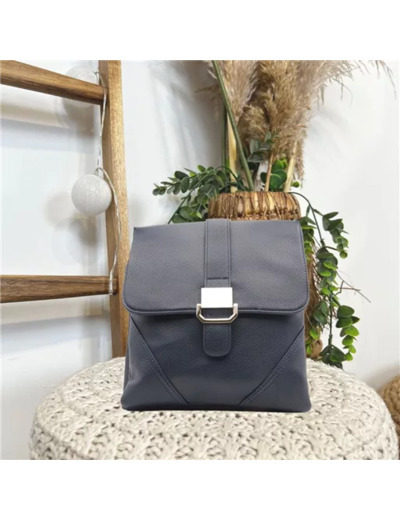 P508-Grand Sac Flora & Co à rabat (marine)