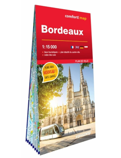 BORDEAUX 1/15.000 (CARTE GRAND FORMAT LAMINEE - PLAN DE VILLE)