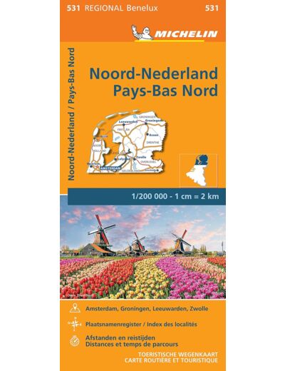 CARTE REGIONALE NOORD-NEDERLAND / PAYS-BAS NORD