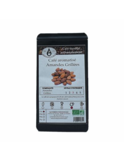 Café aromatisé amandes bio torréfaction artisanale 125g