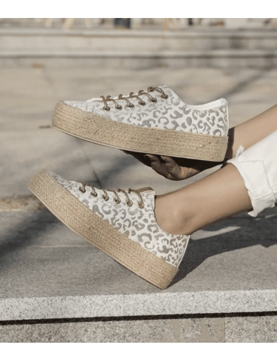 Baskets espadrilles gold - Suzy - chicmuse