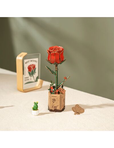 Rose en Bois Rouge